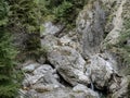 Aerial view from Cheile Oltetului gorge, Polovragi, Romania