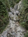 Aerial view from Cheile Oltetului gorge, Polovragi, Romania