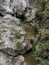 Aerial view from Cheile Oltetului gorge, Polovragi, Romania