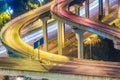 Aerial View of Chengdu overpass at Night Royalty Free Stock Photo