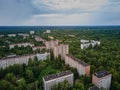 Aerial view of Chernobyl Ukraine exclusion zone Zone of high radioactivity Royalty Free Stock Photo