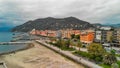 Aerial view of Chiavari city skyline. Liguria, Italy