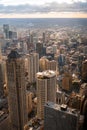 Aerial view of Chicago downtown with high rise buildings Royalty Free Stock Photo