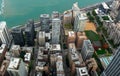 Aerial view of Chicago downtown with high rise buildings and lake michigan Royalty Free Stock Photo