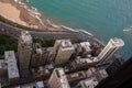 Aerial view of Chicago downtown and lake Michigan Royalty Free Stock Photo