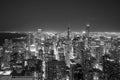 Aerial view of Chicago downtown skyline at sunset Royalty Free Stock Photo