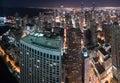 Above the Chicago Night Skyline Royalty Free Stock Photo
