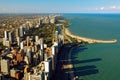 An aerial view of the Chicago North Waterfront Royalty Free Stock Photo