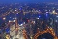 Aerial view of China shanghai lujiazui finance