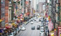 Aerial view of Chinatown in New York City