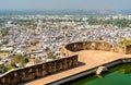 Aerial view of Chittorgarh from the fort - Rajasthan, India