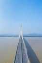 Aerial view of the chizhou yangtze river bridge