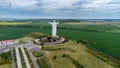 Aerial view of the Christ the King Statue