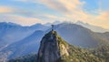 Aerial view of Christ the Redeemer and Rio de Janeiro city Royalty Free Stock Photo