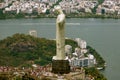 Aerial View of Christ the Redeemer Statue platform Royalty Free Stock Photo