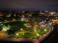 Aerial View of a Christmas Themed Park in New Jersey