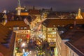 Aerial view-Christmastime-Nuremberg-Germany Royalty Free Stock Photo