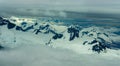 Aerial view of Chugiak mountain range in Alaska Royalty Free Stock Photo