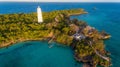 Aerial view of the Chumbe island coral park, Zanzibar Royalty Free Stock Photo