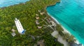aerial view of the chumbe island coral park, Zanzibar Royalty Free Stock Photo