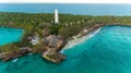 aerial view of the chumbe island coral park, Zanzibar Royalty Free Stock Photo