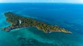 aerial view of the chumbe island coral park, Zanzibar Royalty Free Stock Photo