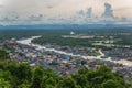 Aerial view of Chumphon estuary Royalty Free Stock Photo