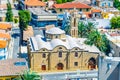 Aerial view of Church of Archangel Michael Trypiotis in Nicosia, Cyprus