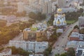 Aerial view of the Church on Blood in Honour of All Saints Resplendent in the Russian Land in Yekaterinburg, Russ Royalty Free Stock Photo