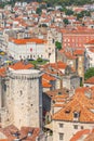 Aerial view of the church and monastery of St. Frane is Split, Croatia Royalty Free Stock Photo