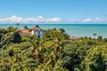 Aerial view of Church of Our Lady of Grace, Catholic Church built in 1551, Olinda, Pernambuco, Brazil Royalty Free Stock Photo