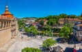 Aerial view of church of our lord Sao Domingo at Amarante, Portugal Royalty Free Stock Photo