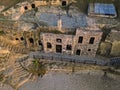 Aerial view of the church of Piedigrotta and the beach. Pizzo Calabro, Calabria. Italy Royalty Free Stock Photo