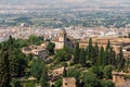 Aerial view of Church of Santa Maria de la Alhambra - Granada, Andalusia, Spain Royalty Free Stock Photo