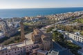 aerial view of the church of Santa teresa di anzio on the Lazio coast