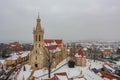 Aerial view about Church of St. Michael at Sopron, Hungary. Royalty Free Stock Photo
