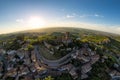 Aerial view of Cigognola Castle - Oltrepo Pavese Italy Royalty Free Stock Photo