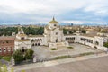 Aerial view of Cimitero Monumentale di Milano or Monumental Cemetery of Milan, the burial place of the most remarkable Italians,