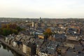 Aerial view, from the citadel, of the city of Namur, Belgium, Europe