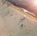 Aerial view of Citara Beach in Ischia Island, Italy Royalty Free Stock Photo