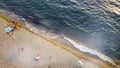 Aerial view of Citara Beach in Ischia Island, Italy Royalty Free Stock Photo