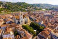 Aerial view on the city Agen. France