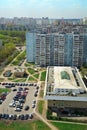 Aerial view of the city Balashikha in Moscow region, Russia. Royalty Free Stock Photo