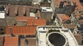 Aerial view of the city from the bell tower, roofs of houses in old town, beautiful cityscape, sunny day, Split, Croatia Royalty Free Stock Photo