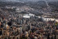 Aerial view of the City Buildings in Vancouver Downtown