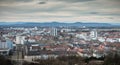 Aerial view of the city center of Freiburg im Breisgau, Germany Royalty Free Stock Photo