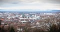 Aerial view of city center of Freiburg im Breisgau, Germany Royalty Free Stock Photo