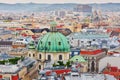 Aerial view of city center in Vienna Royalty Free Stock Photo