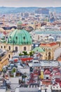 Aerial view of city center in Vienna Royalty Free Stock Photo