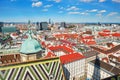 Aerial view of city center in Vienna Royalty Free Stock Photo